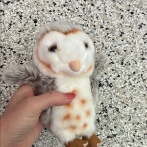 Adorable Plush Owl Toy - Gray, White, and Brown